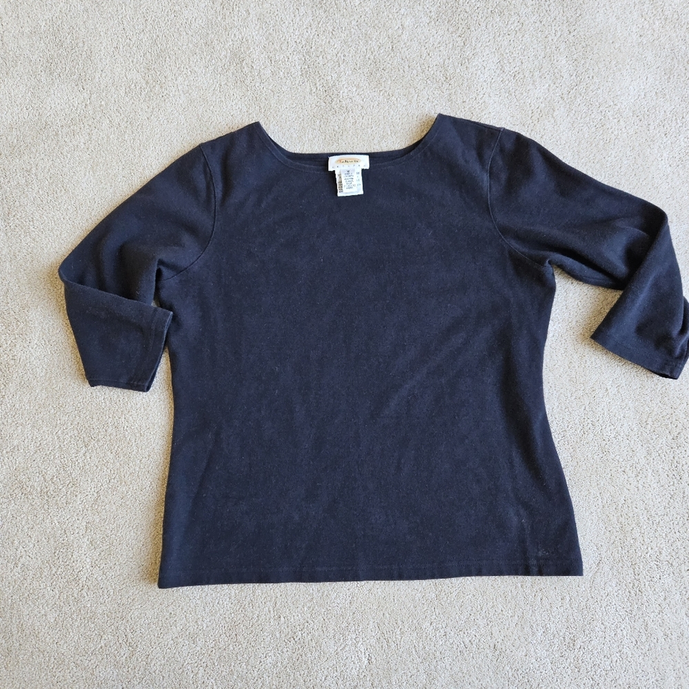 Vintage Talbots Petite Classic Black Top